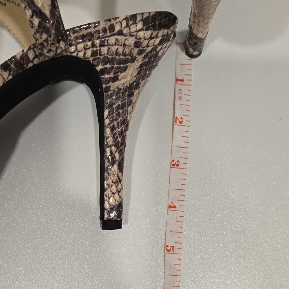 BCBGeneration Snakeskin Strappy Heels **NWOT** - Picture 3 of 9